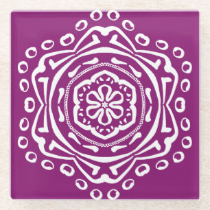 Dahlia Mandala Glasuntersetzer