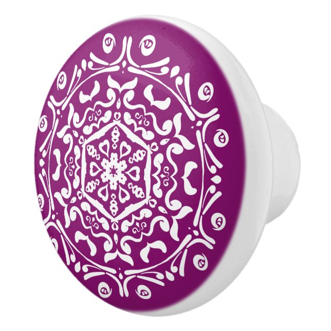 Dahlia Mandala Keramikknauf (Rechts)