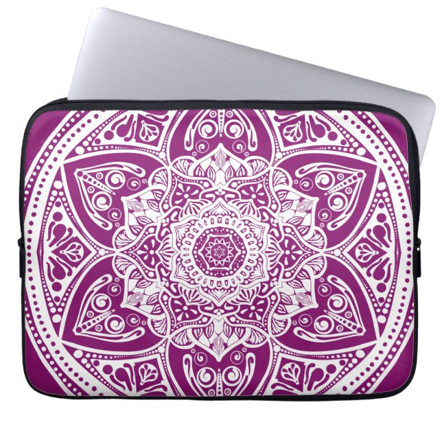 Dahlia Mandala Laptopschutzhülle (Vorderseite)