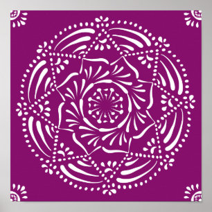 Dahlia Mandala Poster