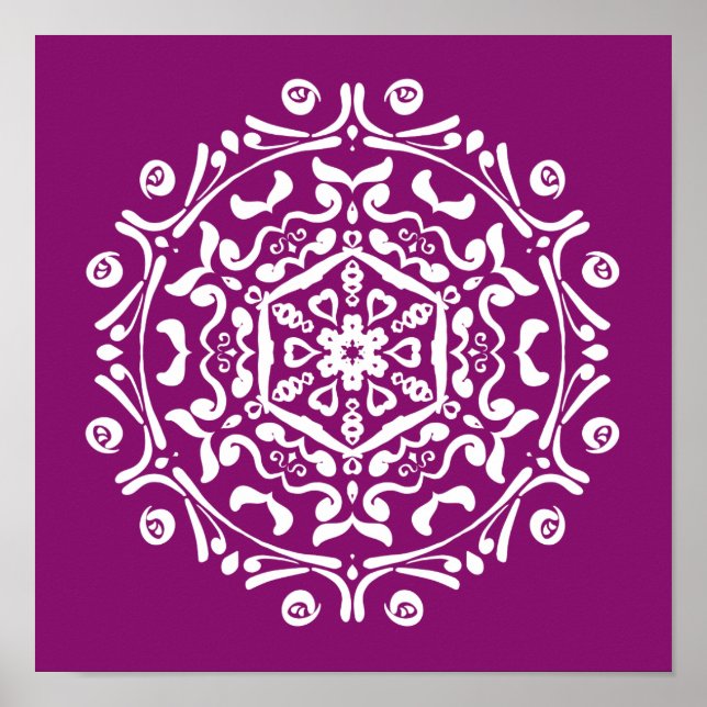 Dahlia Mandala Poster (Vorne)