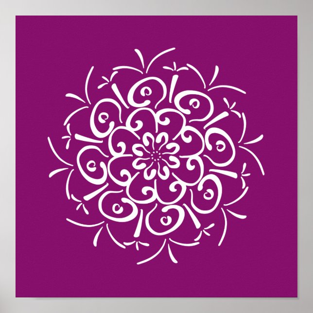 Dahlia Mandala Poster (Vorne)