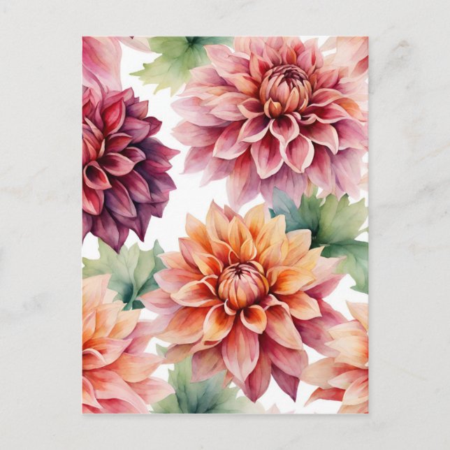Dahlia Painting Postkarte (Vorderseite)