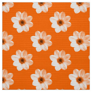Dahlia Pattern - Orange Stoff