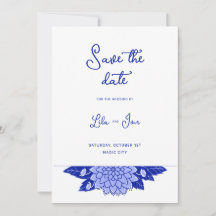 Dahlia Personalisiert Wedding Save the Date Card