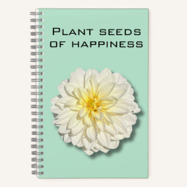 Dahlia Pflanze Seeds of Happiness Notebook Notizbuch