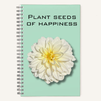 Dahlia Pflanze Seeds of Happiness Notebook Notizbuch