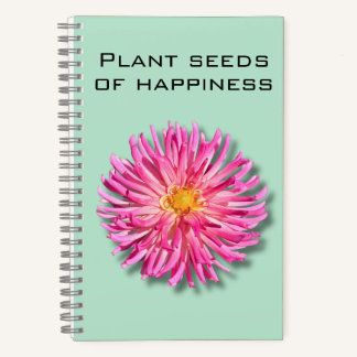 Dahlia Pflanze Seeds of Happiness Notebook Notizbuch