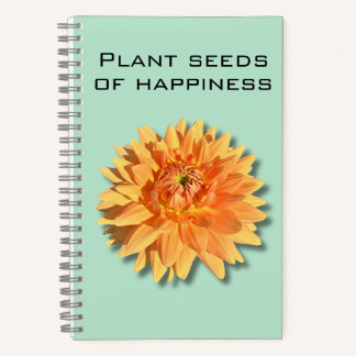 Dahlia Pflanze Seeds of Happiness Notebook Notizbuch