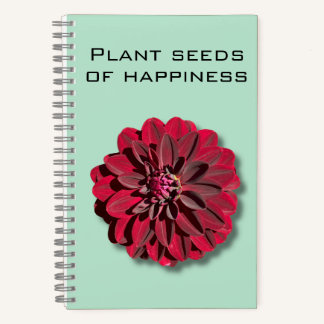 Dahlia Pflanze Seeds of Happiness Notebook Notizbuch