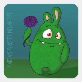 Dahlia Quadratischer Aufkleber