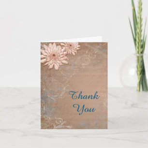 Dahlia Swirl Border Beige und Blau Danke