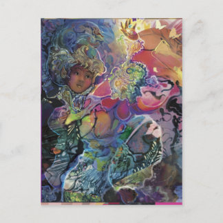 Dahlia und Schmetterlinge*** Postkarte