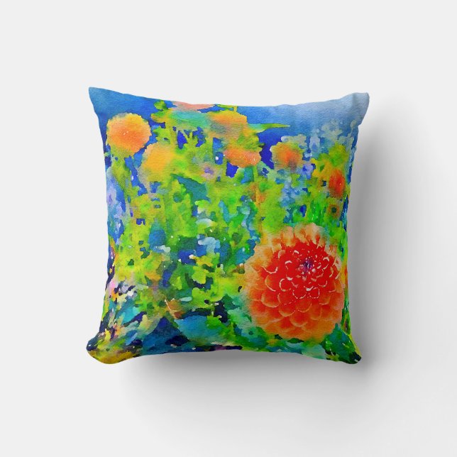 Dahlia Variationen Kissen (Vorderseite)