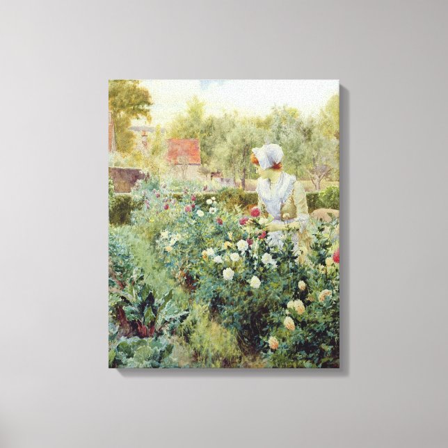 Dahlias, 1896 leinwanddruck (Vorderseite)