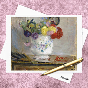 Dahlias Berthe Morisot Fine Art Postkarte