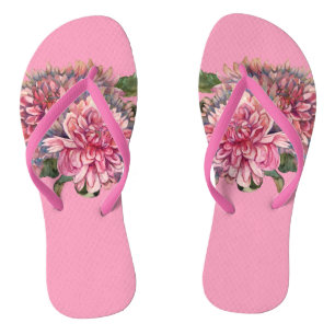 Dahlias-Blume Flip Flops