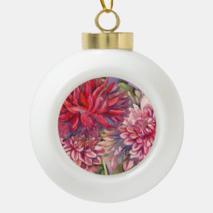 Dahlias-Blume Keramik Kugel-Ornament