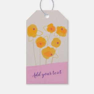 Dahlias bunch design Geschenk Tag Geschenkanhänger