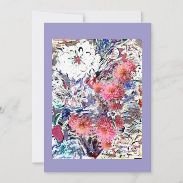 Dahlias Dankeschön-Karte Dankeskarte (Vorderseite)