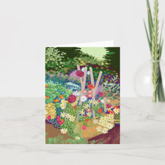 Dahlias-Faltkarte Feiertagskarte