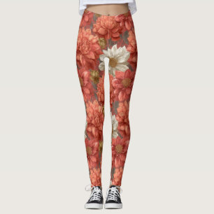 Dahlias Flower Women Aktivwear Dahlias Akzent Leggings