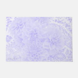 Dahlias in Blau Fußmatte