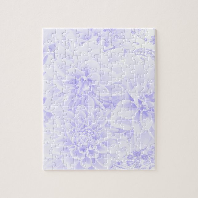 Dahlias in Blau Puzzle (Vertikal)