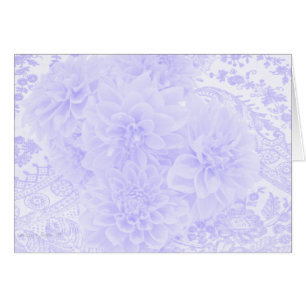 Dahlias in Blue Card