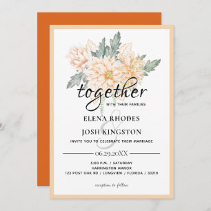 Dahlias - Marmalade Wedding Invite Einladung