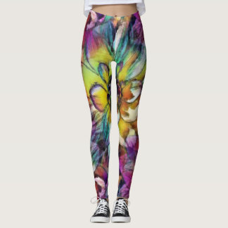 Dahlie-Aquarell-Leggings Leggings