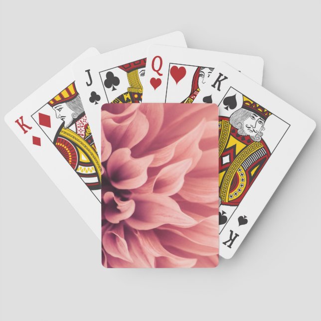 Dahlie-Blumen-Blüte Spielkarten (Rückseite)