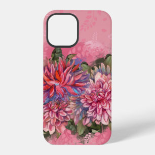 Dahlien-Blumen rosa Aquarell iPhone 12 Pro Hülle