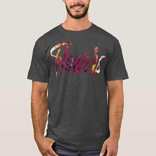 Dahlien-Blumen-Typografie Asteraceae T-Shirt