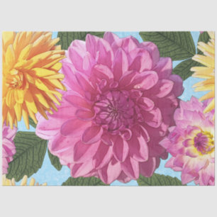 Dahlien-Gewebe oder Decoupage-Papier Seidenpapier