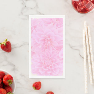 Dahlien in zartem Rosa Serviette