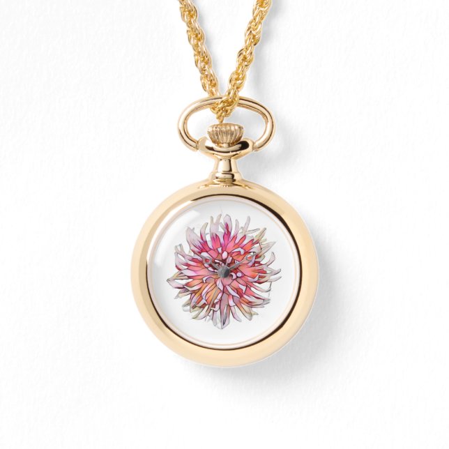 DAHLIENBLUME ARMBANDUHR (Vorderseite)