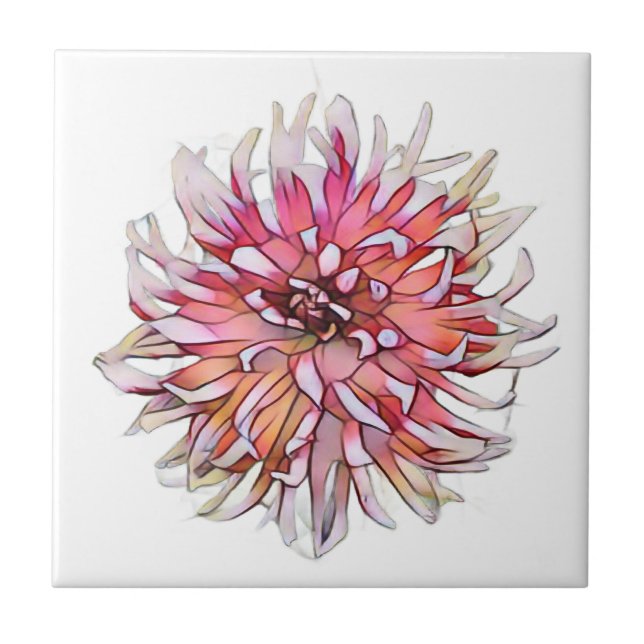DAHLIENBLUME FLIESE (Vorderseite)