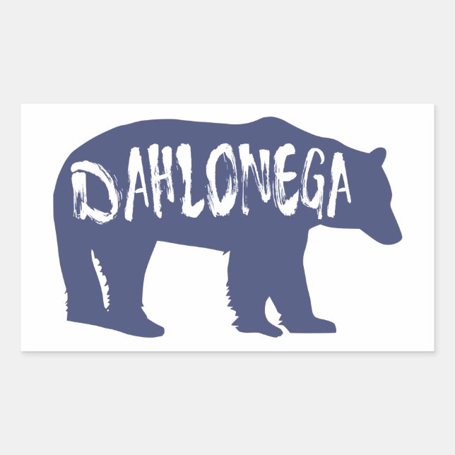 Dahlonega Georgia Bear Rechteckiger Aufkleber (Vorderseite)