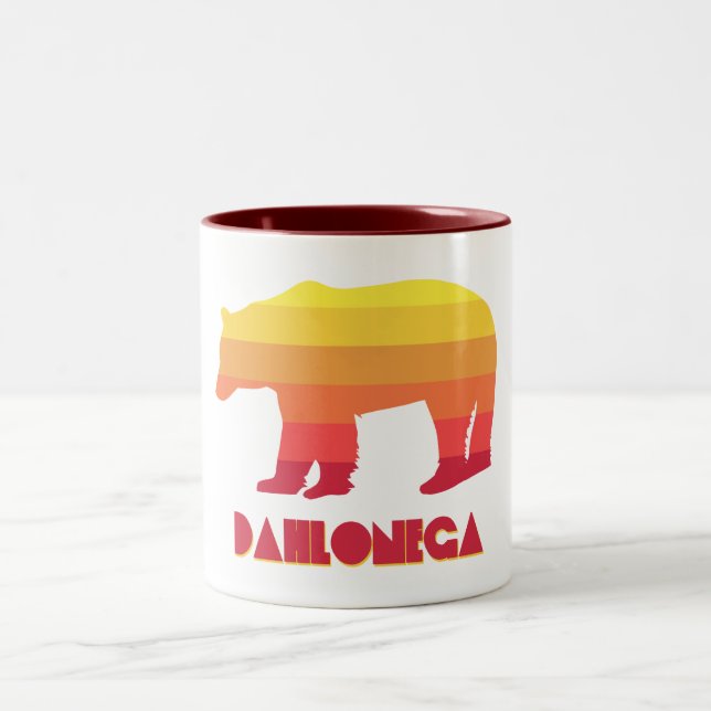 Dahlonega Georgia Rainbow Bear Zweifarbige Tasse (Mittel)