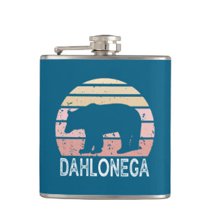 Dahlonega Georgia Retro Bear Flachmann
