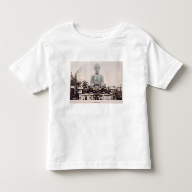Daibutsu in Kobe, c.1880 (Hand farbiger Kleinkind T-shirt (Vorderseite)