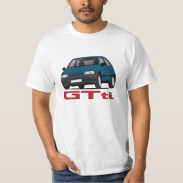 Daihatsu Charade GTti Turbo, blau mit Abzeichen - T-Shirt