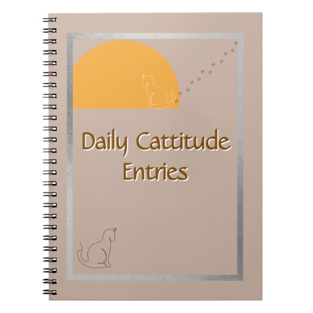 Daily Cattitude Entries -Fun Spiral Photo Notebook Notizblock (Vorderseite)