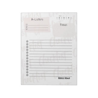 Daily Checklist – Customizable Tear-Off Notepad Notizblock