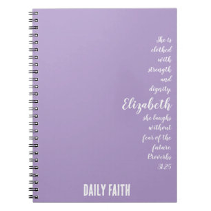 Daily Faith - Custom Proverbs Notebook for Women Notizblock