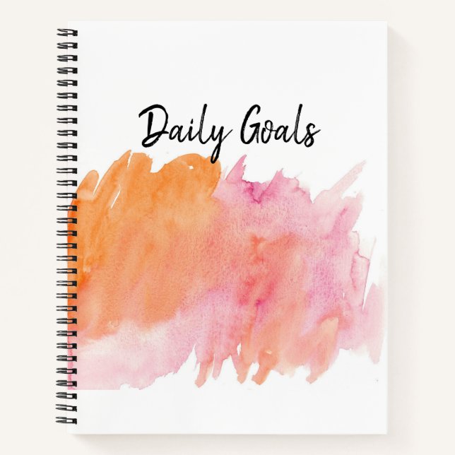 Daily Goals Writing Notebook Journal Notizbuch (Vorderseite)