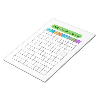 Daily Habit Tracker Minimal Notepad Notizblock