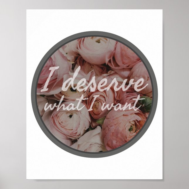 daily inspirational affirmations for work poster (Vorne)