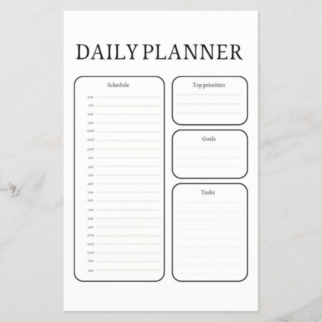 Daily Learning Planner Flyer (Vorne)